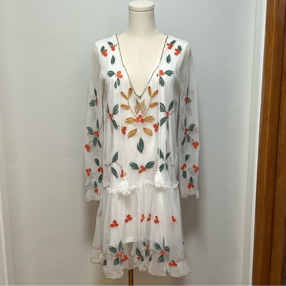 White Embroidered Dress